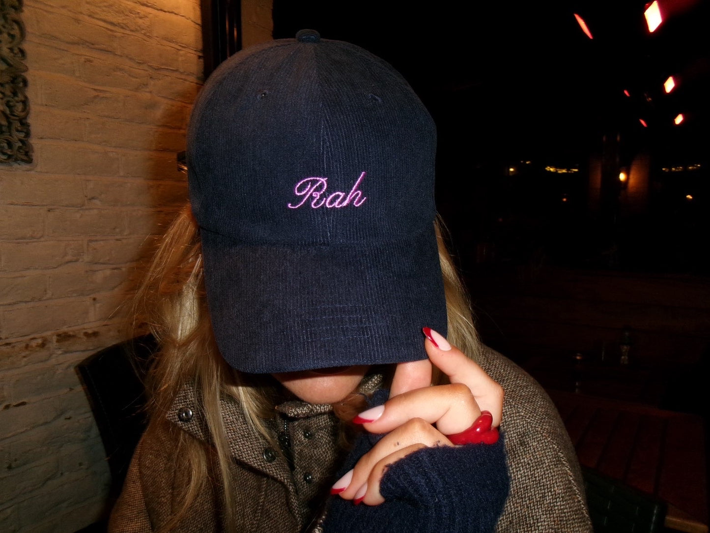 Navy Rah Corduroy Cap